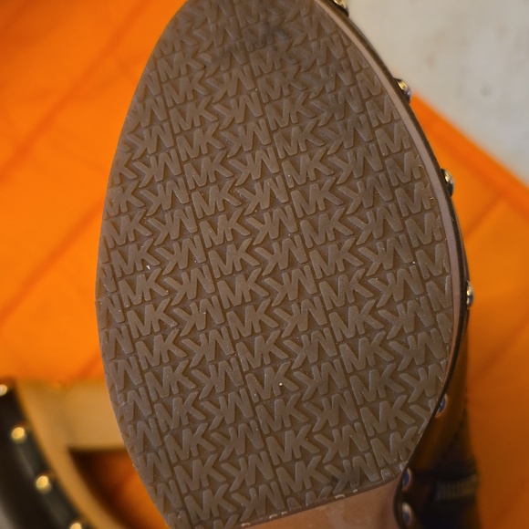 Michael Kors Black Leather Studded Platform Booties - Picture 6 of 6